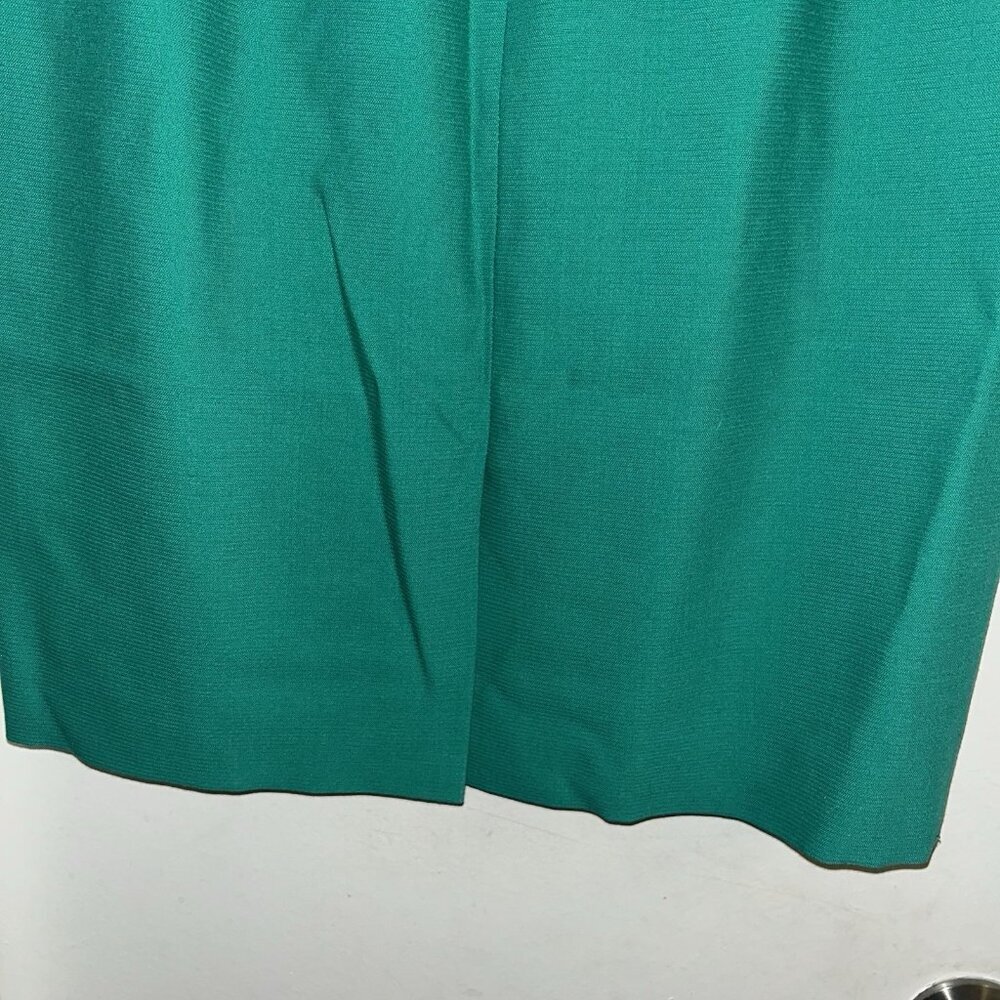 Vintage Yves Saint Laurent Business Casual Green Lined Pencil Skirt Size Medium - Picture 5 of 9
